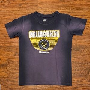 Genuine Merchandise Milwaukee Brewers Kids Navy Tee